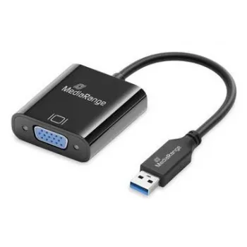 MediaRange MRCS230 USB-A uz VGA adapteris 0.2 m melns