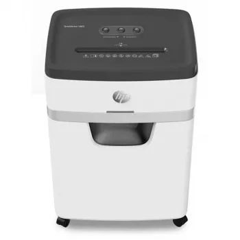 Papīra smalcinātājs HP OneShred 18CC, daļiņu griešana, 65 dB, 22 cm, balts, melns