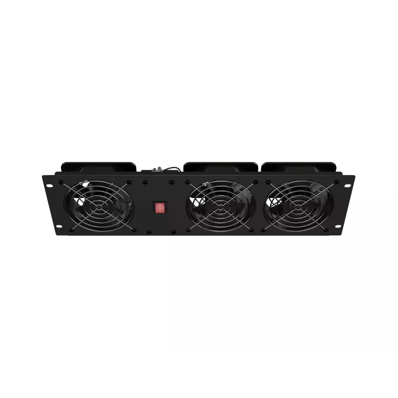 Ventilācijas panelis LANBERG AK-1506-B 19 collu ar 3 ventilatoriem 230V melns