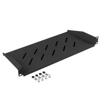 Lanberg AK-1014-B 19 collu plaukts 1U 483x220 mm, 25 kg, melns