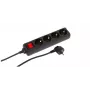 Microconnect MC-GRU00415BS pagarinātājs 1.5 m 4 kontaktligzdas Melns