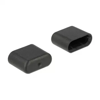 DeLOCK 64008 USB Type-C drošības vāciņš melns 10 gab.