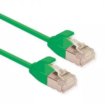 ROLINE DataCenter - Patch-Cable - RJ-45 (Vīrs) uz RJ-45 (Vīrs) - 3 m - U/FTP - CAT 6a - Bezhalogēna, Lieta, Ar Aizsargvāciņu, Daudzdzīslu, 10 Gigabit Ethernet - Zaļa, pantone 3278C (21.15.3336)
