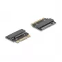 DeLOCK 64342 Iekšējais M.2 adapteris, M.2 vīrišķais savienotājs, melns