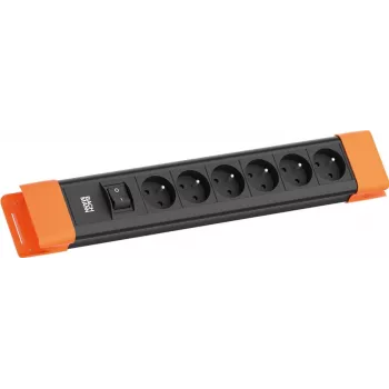 Bachmann CONNECTUS 6xUTE 1x slēdzis 2.0m CEE7/7 Melns/Oranžs (BM005937)