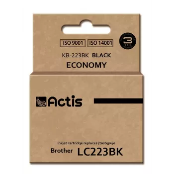 Tintes kasetne ACTIS KB-223BK saderīga ar Brother LC223Bk, melna pigmenta tinte 16 ml, standarta iznākums