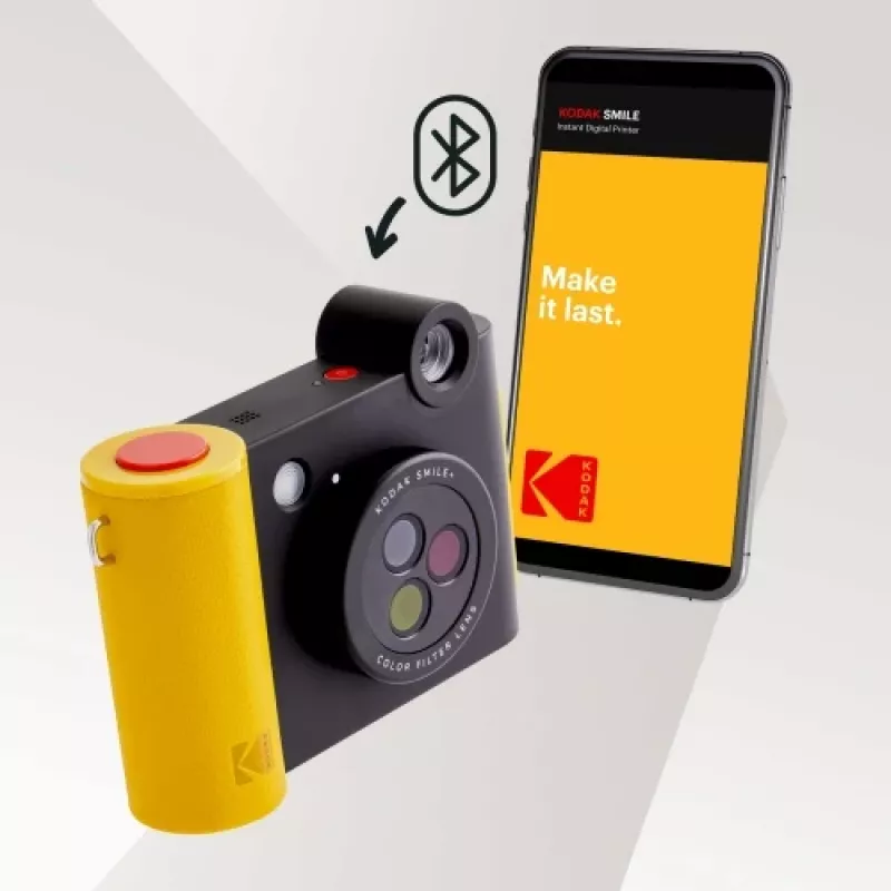 Momentānā drukas kamera Kodak SMILE+ 2x3 Melna