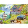 Puzle Ravensburger Feel Well & Puzzle – Vasaras māja pie ezera, 200 gabali