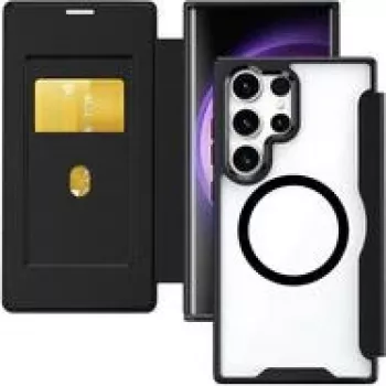 4Smarts Urban Pro Flipcase Galaxy S26 Ultra Qi2 gatavs melns (541780)