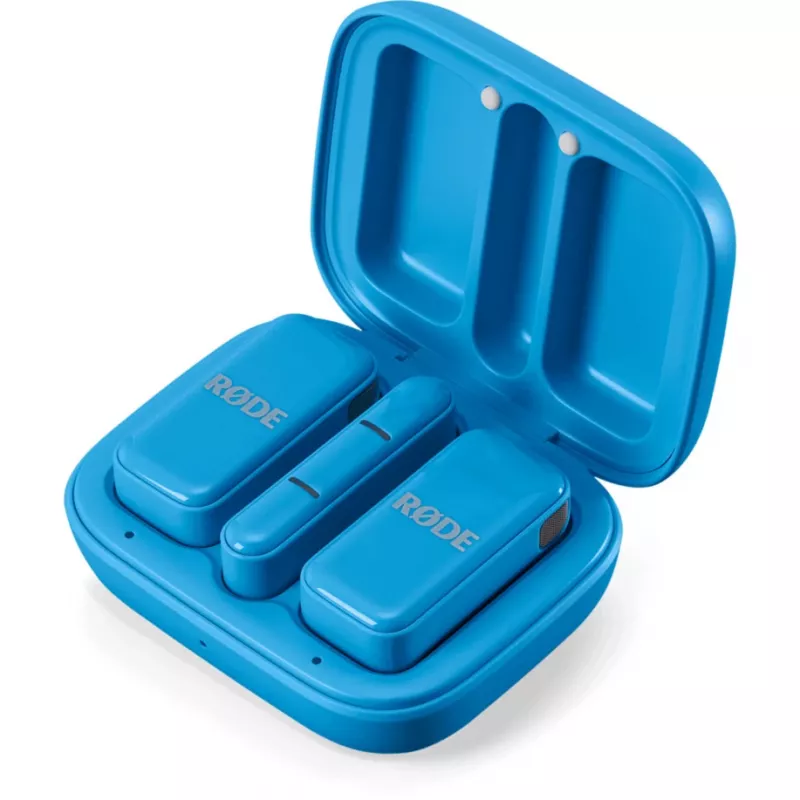 Bezvadu lavaljē mikrofons Rode Wireless Micro — zils (WIMICROCBLU)
