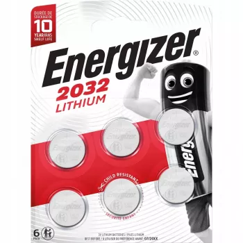 Energizer CR2032 baterijas, 6 gab., jaunas