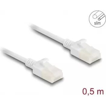 DeLOCK RJ45 Cat.6A U/UTP tīkla kabelis 0,5 m balts