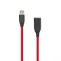 Silicone USB-Lightning kabelis, 2m (sarkans)