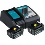 Makita DC18RC lādētājs + 2x BL1850B akumulators 18V 5.0Ah Li-Ion