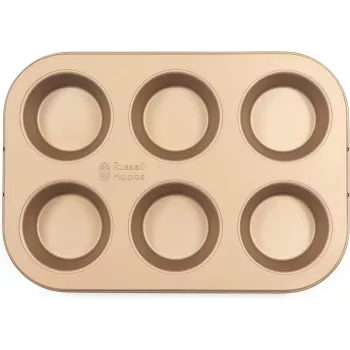 Mafinīšu cepējs Russell Hobbs RH02151GEU7 Gold, nelīpošs pārklājums, kompakts