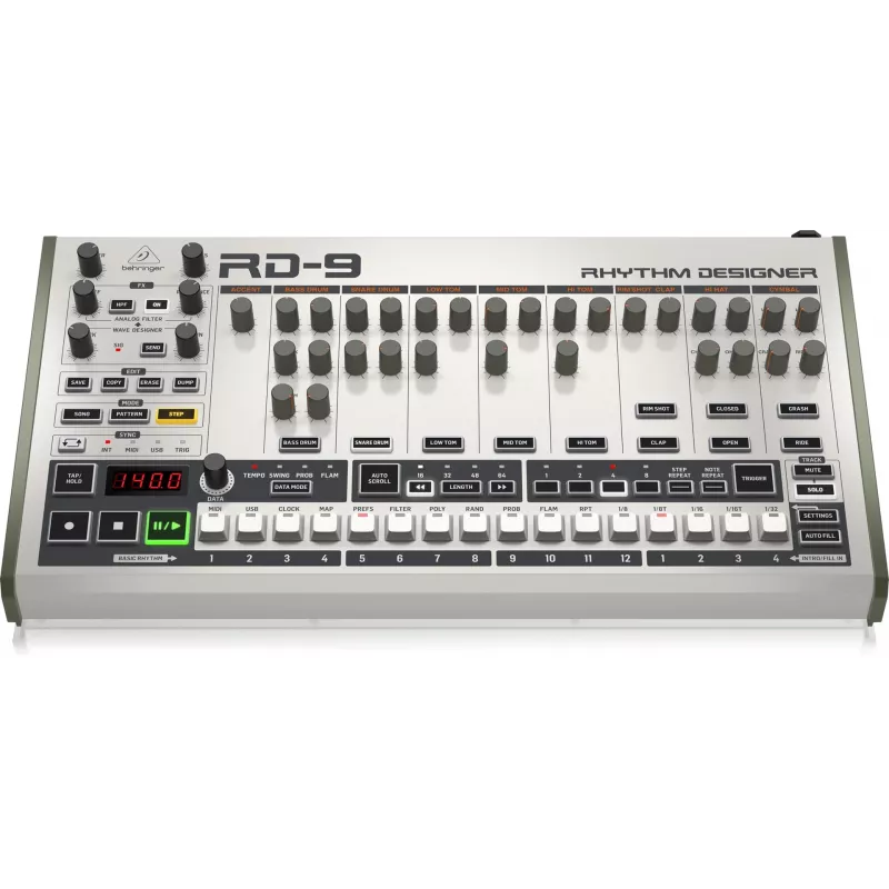 Behringer RD-9 — bungu mašīna ar analogu skaņu