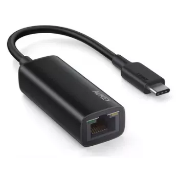 Aukey CB-A30 USB‑C uz Gigabit RJ45 Ethernet adapteris 10/100/1000 Mbps, USB 3.0, alumīnijs, LED indikatori