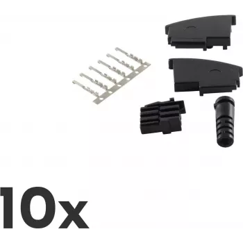 Vadu savienotājs TAE F ShiverPeaks BS72000-SET10 melns, 10 gab.