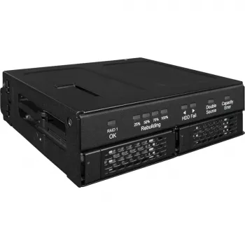 Icy Dock MB902SPR-B R1 Melns 2.5 collu SATA diska korpuss