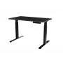 Cama Meble elektriski regulējams augstuma galds MOON 121x67 cm, taisnstūra skaidu plātnes virsma, 72–120 cm melns/san sebastian