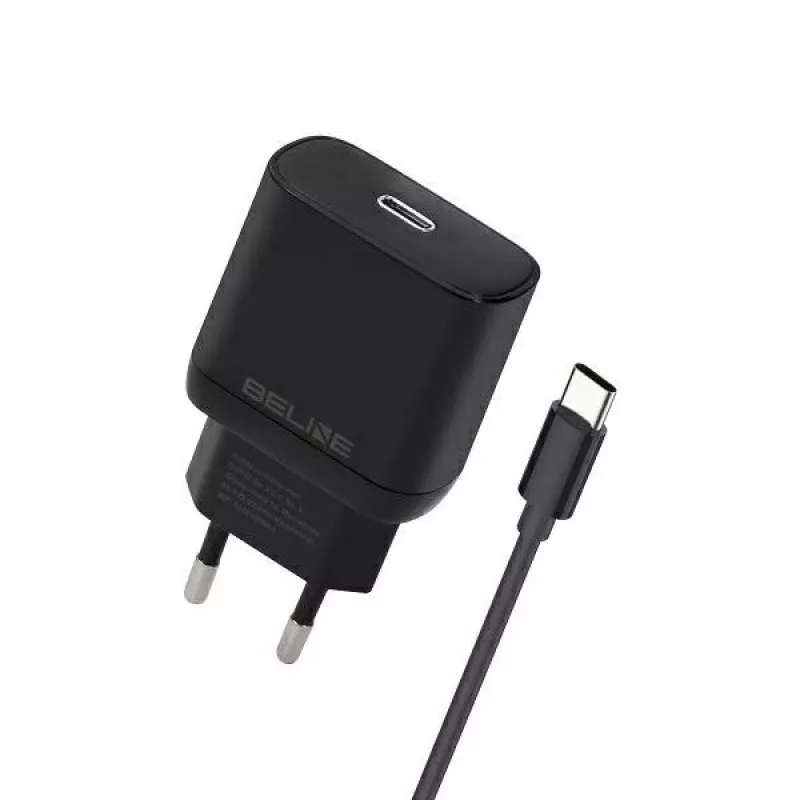 Lādētājs Beline Beli02176 30W USB-C ar USB-C kabeli, melns