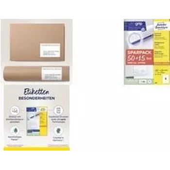 Pašlīmējošā etiķete Avery 6121-65 Taisnstūra Pastāvīga Baltā 4225 gab.