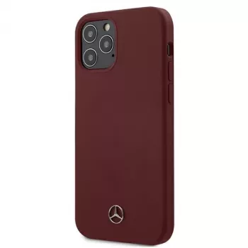 Mercedes MEHCP12MSILRE iPhone 12/12 Pro 6,1 sarkans cietais silikona maciņš Silicone Line