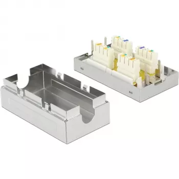 DeLOCK 86419 Sadales kārba tīkla kabelim Cat6 Metāla