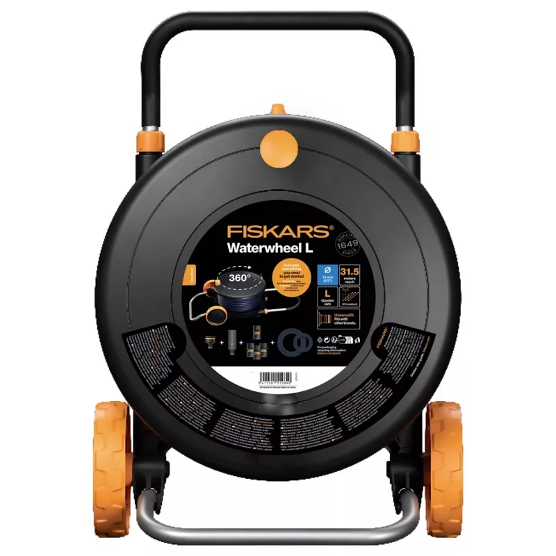 Fiskars Comfort šļūtenes spole L ar riteņiem 30 m 1071670