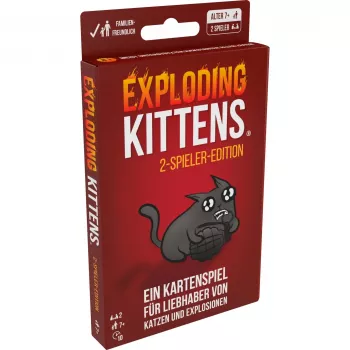 Exploding Kittens - 2 spēlētājiem, kāršu spēle