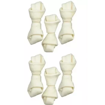 ZOLUX mezglots baltais kauls 54 g – dabīgs liellopu gaļas zobu kopšanas kārums maziem pieaugušiem suņiem 60 mm, iepakojums 6 gab.