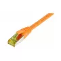 Savienotājkabelis RJ45, CAT6A 500MHz, 0,5m, oranžs, S-STP(S/FTP), TPE/LSZH (Ultraflex), AWG26, ar Cat.7 izejas kabeli, Synergy 21 (S217686)