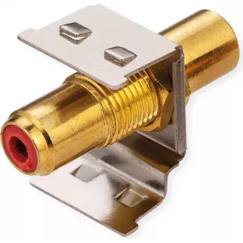 ROLINE Keystone-Coupling RCA Shielded Metal Red (26.11.0393)