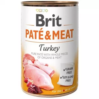 BRIT Paté & Meat ar Tītaru - slapjā suņu barība - 400g