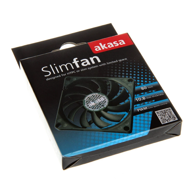 AKASA AK-FN076 80mm korpusa ventilators - Melns