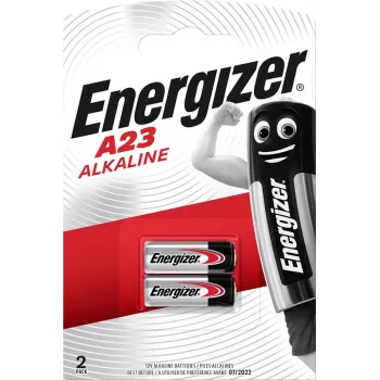 Vienreizējās lietošanas baterija Energizer A23, sārma, 12 V, A23 izmērs, 2 gab., blisterī