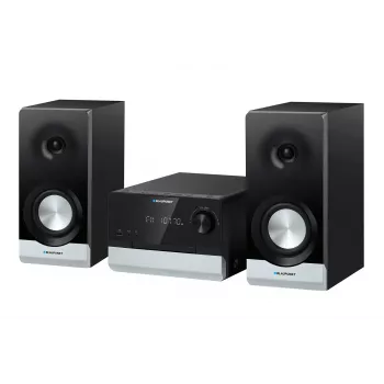 Mājas audio mikro sistēma BLAUPUNKT MS40.2BT — 2×50 W RMS, Bluetooth, CD, USB, HDMI ARC, optiskais ieeja, LED displejs (melna)