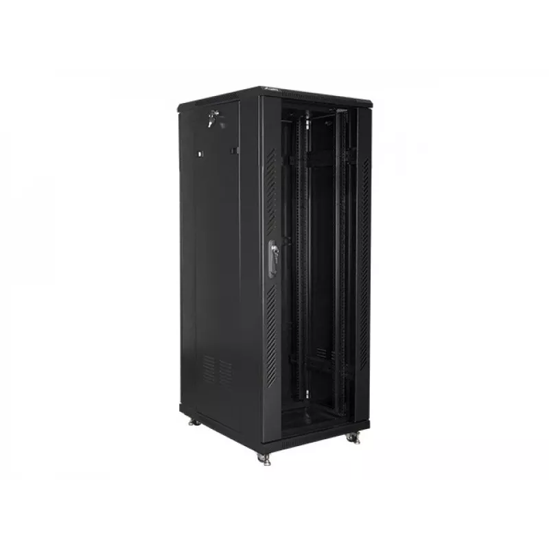 Lanberg FF01-6832-12B stāvošs skapis 19 inch 32U 600x800 mm melns (RAL 9004)