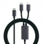 ROLINE USB-C kabelis 24 kontaktu USB-C (tēviņš) uz 24 kontaktu USB-C (tēviņš) - USB 2.0 - 1.85 m - 100 W - Melns (11.02.8308)