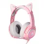 ONIKUMA K9 Pink RGB spēļu austiņas