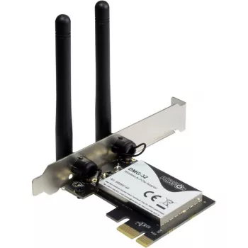 Inter-Tech DMG-32 - Iekšējā - Bezvadu - PCI Express - Wi-Fi - 650 Mbit/s - Melns - Sudrabs (88888148)