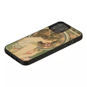 Telefona maciņš man and wood iPhone 12 Pro Max — primrose melns