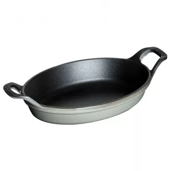 Mini ovāla cepamā un kastroļa forma Staub 250 ml Graphite