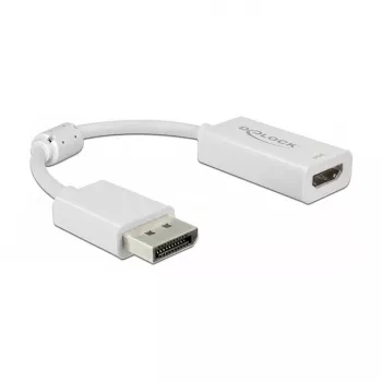 Video kabeļa adapteris DeLOCK 63936 DisplayPort uz HDMI 0,1 m Balts