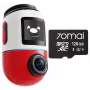Autokamera 70mai Omni X800 4K ar 128GB 70mai SD karti, sarkana