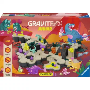Marble trases komplekts Ravensburger GraviTrax Junior XXL Dino, bumbiņu trases būvēšana bērniem