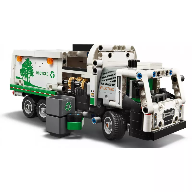 Konstruktors LEGO Technic Mack LR Electric atkritumu savācējs 42167 — 503 gab., motorizēts, izmērs 230×80×90 mm