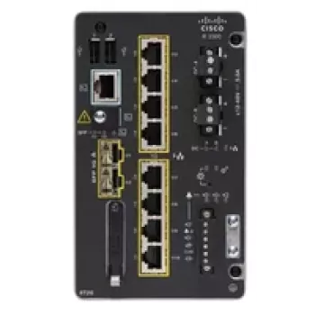 Cisco Catalyst IE3300 pārvaldāms industriālais tīkla slēdzis, 8 GE varš + 2 GE SFP moduļi