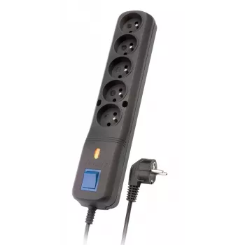 Lestar 5+ Lf-530wa pārsprieguma aizsargs, 1,5m, Melns