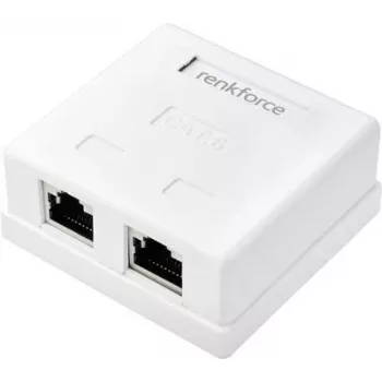 Renkforce tīkla adapteris virsmas montāžai CAT 6 2 porti balts (RF-4540914)